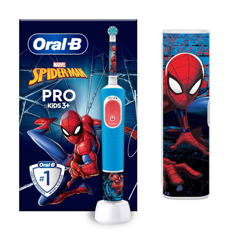 Купить Электрическая зубная щетка Braun Oral-B Vitality Pro D103 Kids Spiderman голубой  5606555. Характеристики, отзывы и цены в Донецке
