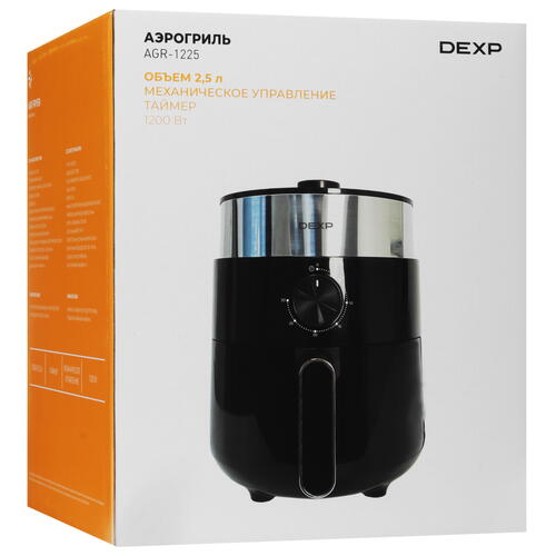 Купить Аэрогриль DEXP AGR-1225 черный  9031850. Характеристики, отзывы и цены в Донецке