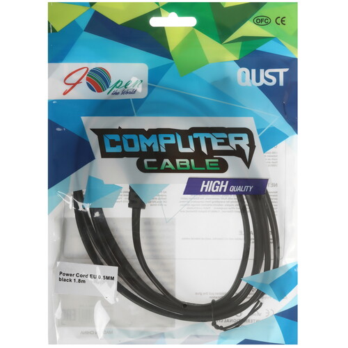 Купить Кабель питания iOpen IEC 320 C7 - CEE 7/16  5471655. Характеристики, отзывы и цены в Донецке