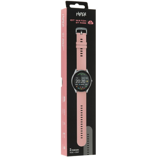 Купить Смарт-часы HIPER IOT WATCH GT + доп. ремешок  9134159. Характеристики, отзывы и цены в Донецке