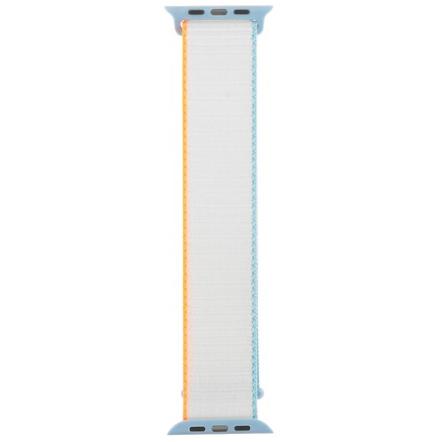 Купить Ремешок Lyambda для Apple Watch 42/ 44/ 45/ 49mm белый/оранжевый  4763684. Характеристики, отзывы и цены в Донецке
