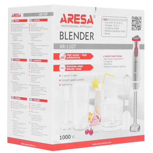 Купить Блендер погружной Aresa AR-1107 серебристый  1129393. Характеристики, отзывы и цены в Донецке