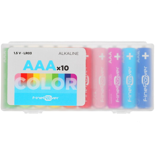Купить Набор батареек FinePower Color V.2 AAA (LR03/FR03)  5410521. Характеристики, отзывы и цены в Донецке