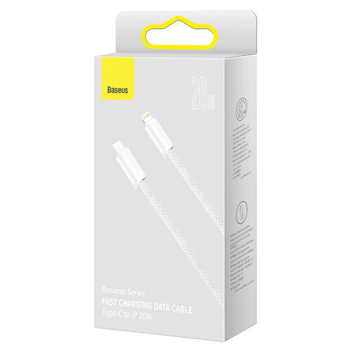 Купить Кабель круглый Baseus Lightning 8-pin - USB Type-C белый 2 м  9260664. Характеристики, отзывы и цены в Донецке
