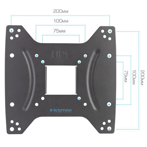 Купить Кронштейн для ТВ Kromax DIX-24 черный  9204118. Характеристики, отзывы и цены в Донецке
