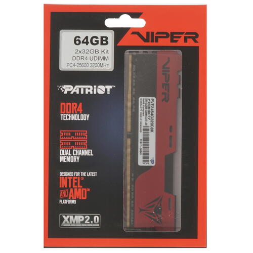Купить Оперативная память Patriot Viper Elite II [PVE2464G320C8K] 64 ГБ  4845223. Характеристики, отзывы и цены в Донецке