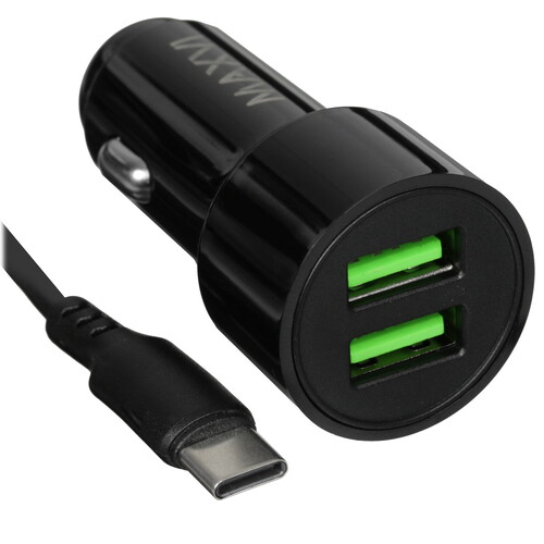 Купить Автомобильное ЗУ Maxvi CCM-PS242 Plus T черный  9225234. Характеристики, отзывы и цены в Донецке