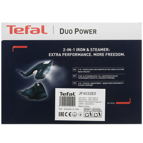 Купить Утюг-отпариватель Tefal DUO POWER JF4032E0 синий  5605385. Характеристики, отзывы и цены в Донецке