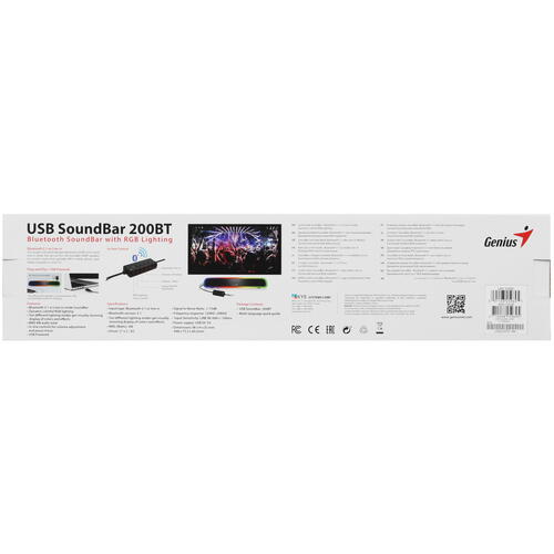 Купить Саундбар Genius 200BT черный  5421448. Характеристики, отзывы и цены в Донецке