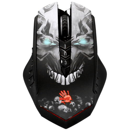 Купить Мышь беспроводная A4Tech Bloody R80 Plus Skull  черный  5093850. Характеристики, отзывы и цены в Донецке
