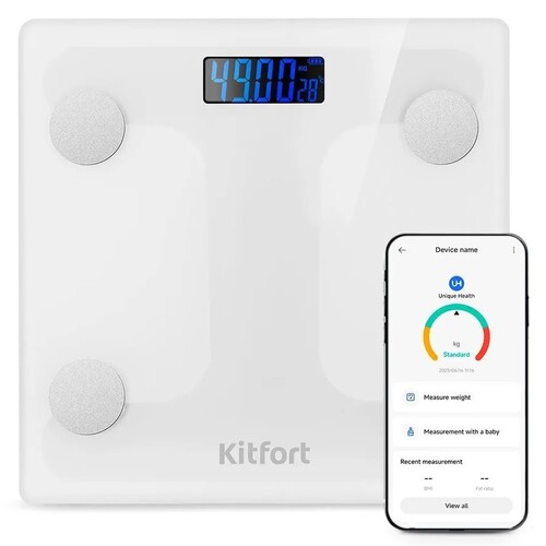 Купить Весы Kitfort КТ-845 белый  9148466. Характеристики, отзывы и цены в Донецке