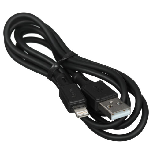 Купить Кабель круглый Hoco Lightning 8-pin - USB 2.0 Type-A черный 1 м  9238212. Характеристики, отзывы и цены в Донецке