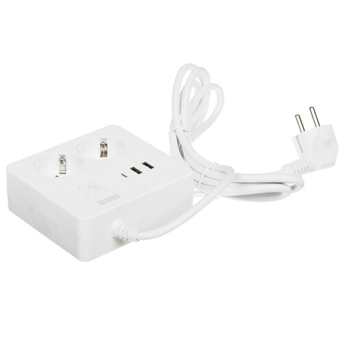 Купить Удлинитель Power Cube PC-1-2M белый  9196400. Характеристики, отзывы и цены в Донецке
