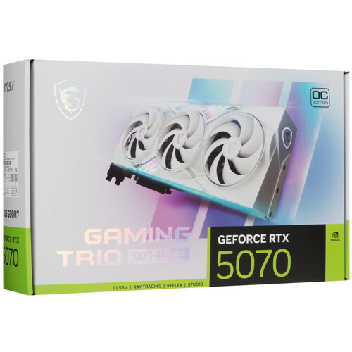 Купить Видеокарта MSI GeForce RTX 5070 GAMING TRIO WHITE OC  5617109. Характеристики, отзывы и цены в Донецке