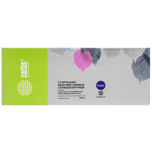 Купить Картридж Cactus CS-EPT636300 пурпурный  9926189. Характеристики, отзывы и цены в Донецке