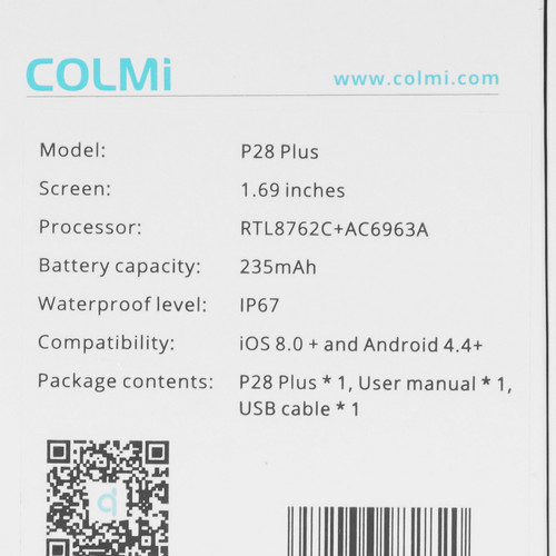 Купить Смарт-часы Colmi P28 Plus  5089536. Характеристики, отзывы и цены в Донецке
