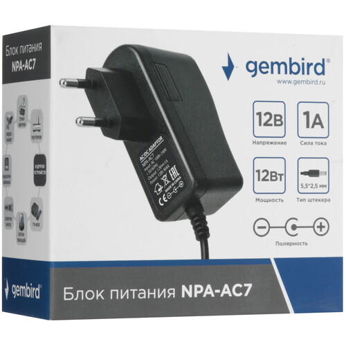 Купить Адаптер питания сетевой Gembird NPA-AC7  5360343. Характеристики, отзывы и цены в Донецке
