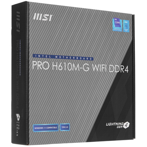 Купить Материнская плата MSI PRO H610M-G WIFI DDR4  5409354. Характеристики, отзывы и цены в Донецке