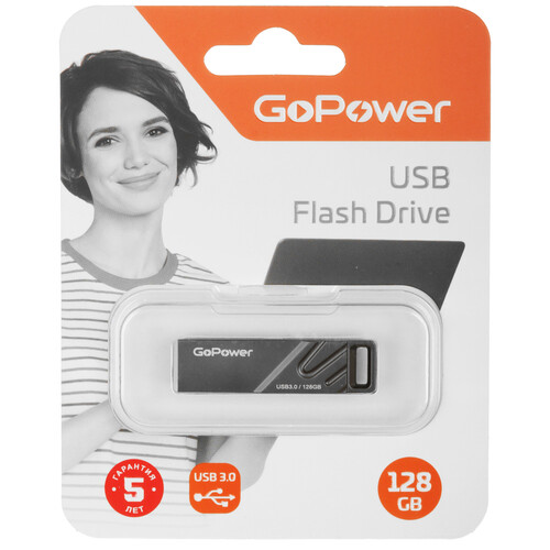 Купить Память USB Flash 128 ГБ GoPower [00-00025959]  5485541. Характеристики, отзывы и цены в Донецке
