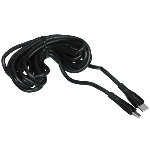 Купить Кабель круглый PERO USB Type-C - USB Type-C черный 3 м  5474214. Характеристики, отзывы и цены в Донецке
