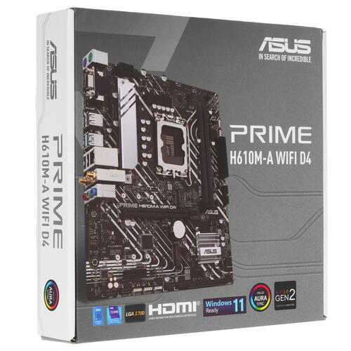 Купить Материнская плата ASUS PRIME H610M-A WIFI D4  5055201. Характеристики, отзывы и цены в Донецке