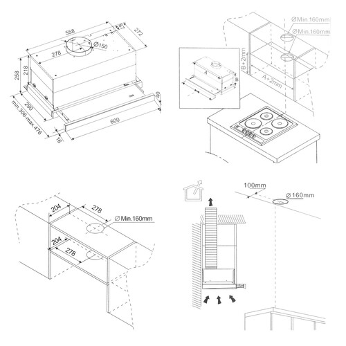Купить Вытяжка телескопическая Gorenje TH60E6X серебристый/серебристый  9265907. Характеристики, отзывы и цены в Донецке