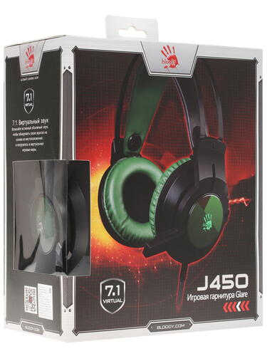 Купить Проводные наушники A4Tech Bloody J450 черный 2018  1260067. Характеристики, отзывы и цены в Донецке