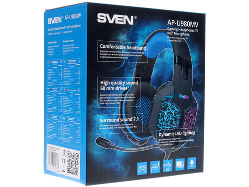 Купить Проводные наушники SVEN AP-U980MV черный 2017  1151864. Характеристики, отзывы и цены в Донецке