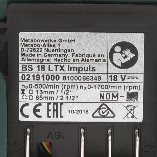 Купить Дрель-шуруповерт Metabo BS 18 LTX IMPULS CAS 18V  1099218. Характеристики, отзывы и цены в Донецке