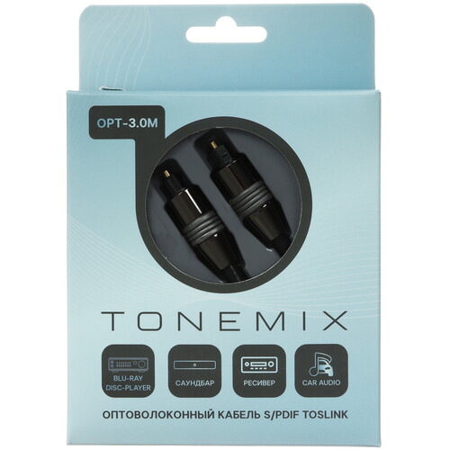 Купить Кабель оптический  Tonemix ODT Toslink - ODT Toslink черный  9272852. Характеристики, отзывы и цены в Донецке