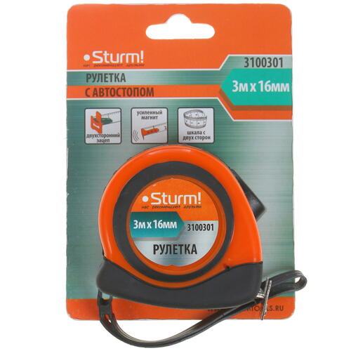 Купить Рулетка Sturm! 3100301  8108083. Характеристики, отзывы и цены в Донецке