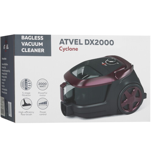 Купить Пылесос Atvel DX2000 бордовый  9054669. Характеристики, отзывы и цены в Донецке