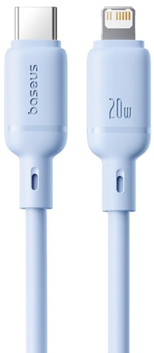 Купить Кабель круглый Baseus Lightning 8-pin - USB Type-C голубой 1 м  5627467. Характеристики, отзывы и цены в Донецке