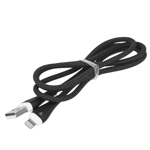 Купить Кабель круглый Borofone Lightning 8-pin - USB 2.0 Type-A черный 1 м  9238174. Характеристики, отзывы и цены в Донецке