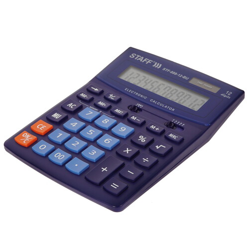 Купить Калькулятор бухгалтерский STAFF STF-888-12-BU  4756246. Характеристики, отзывы и цены в Донецке