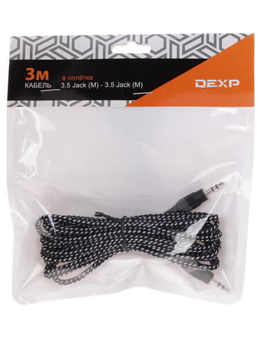 Купить Кабель   DEXP 3.5 mm jack - 3.5 mm jack черный  1021750. Характеристики, отзывы и цены в Донецке