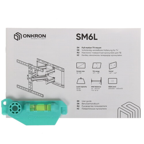 Купить Кронштейн для ТВ ONKRON SM6L-B черный  5470600. Характеристики, отзывы и цены в Донецке