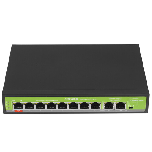 Купить Коммутатор Digma DSP208F-2F-T120  9156498. Характеристики, отзывы и цены в Донецке