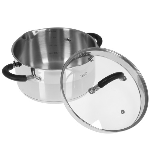Купить Кастрюля Taller Телфорд TR-17194 4 л 22 см серебристый  4859648. Характеристики, отзывы и цены в Донецке