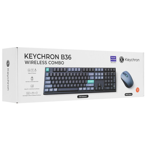Купить Клавиатура+мышь беспроводная   Keychron B36 Keyboard and BM25 Mouse Wireless Combo черный  9307456. Характеристики, отзывы и цены в Донецке