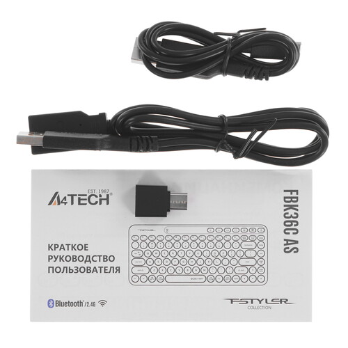 Купить Клавиатура  беспроводная A4Tech Fstyler FBK36C AS  5616287. Характеристики, отзывы и цены в Донецке