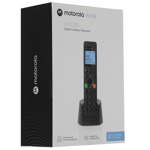 Купить Телефон беспроводной (DECT) Motorola DECT DOT201  9273595. Характеристики, отзывы и цены в Донецке