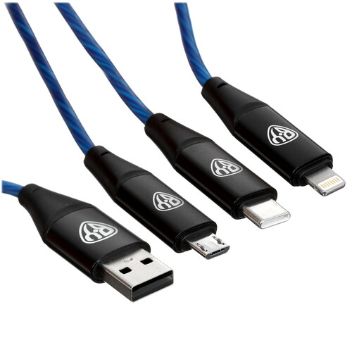 Купить Кабель круглый BY Lightning 8-pin, micro USB, USB Type-C - USB 2.0 Type-A синий 1.5 м  5482071. Характеристики, отзывы и цены в Донецке