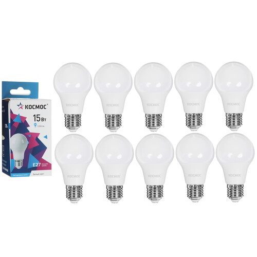 Купить Комплект светодиодных ламп Космос LED15wA60E2745_10  5612216. Характеристики, отзывы и цены в Донецке