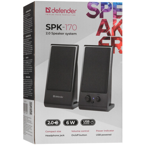 Купить Колонки Defender SPK-170 черный  5613735. Характеристики, отзывы и цены в Донецке