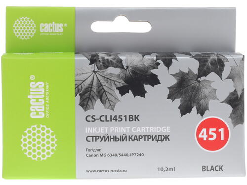 Купить Картридж Cactus CS-CLI451BK черный  7932963. Характеристики, отзывы и цены в Донецке