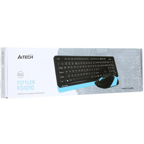 Купить Клавиатура+мышь беспроводная   A4Tech Fstyler FG1010 черный  1395909. Характеристики, отзывы и цены в Донецке