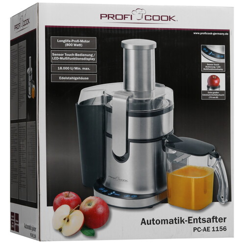 Купить Соковыжималка электрическая Profi Cook PC-AE 1156 серебристый  5354496. Характеристики, отзывы и цены в Донецке