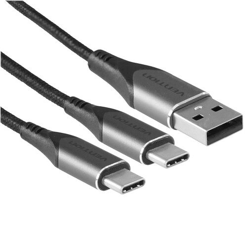 Купить Кабель круглый Vention USB Type-C - USB 2.0 Type-A черный 1 м  9160873. Характеристики, отзывы и цены в Донецке