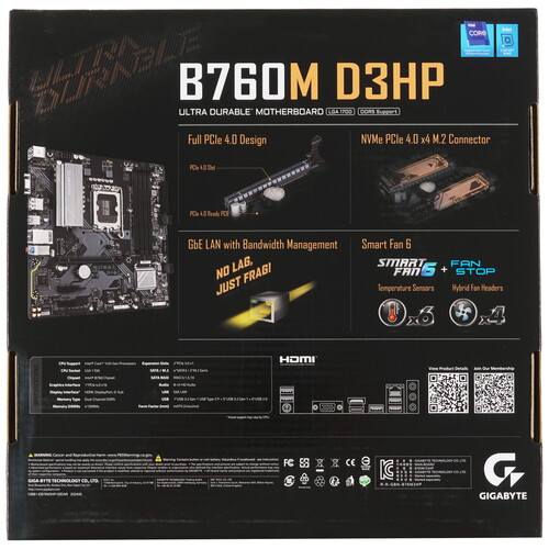 Купить Материнская плата GIGABYTE B760M D3HP  5493348. Характеристики, отзывы и цены в Донецке